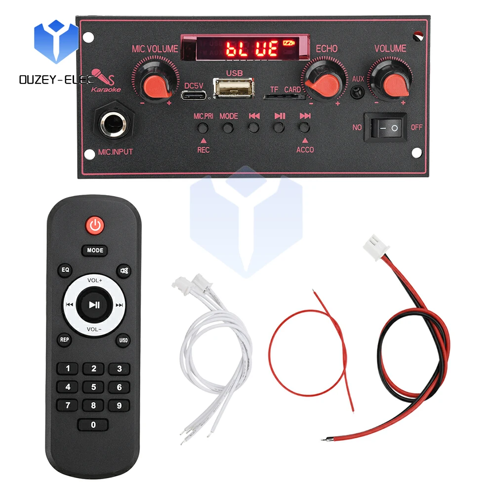DC3.7 ~ 5 В Bluetooth аудио декодер плата аудиоплеер микрофон встроенный модуль 10 Вт * 2 аудио усилитель беспроводной пульт дистанционного управления
