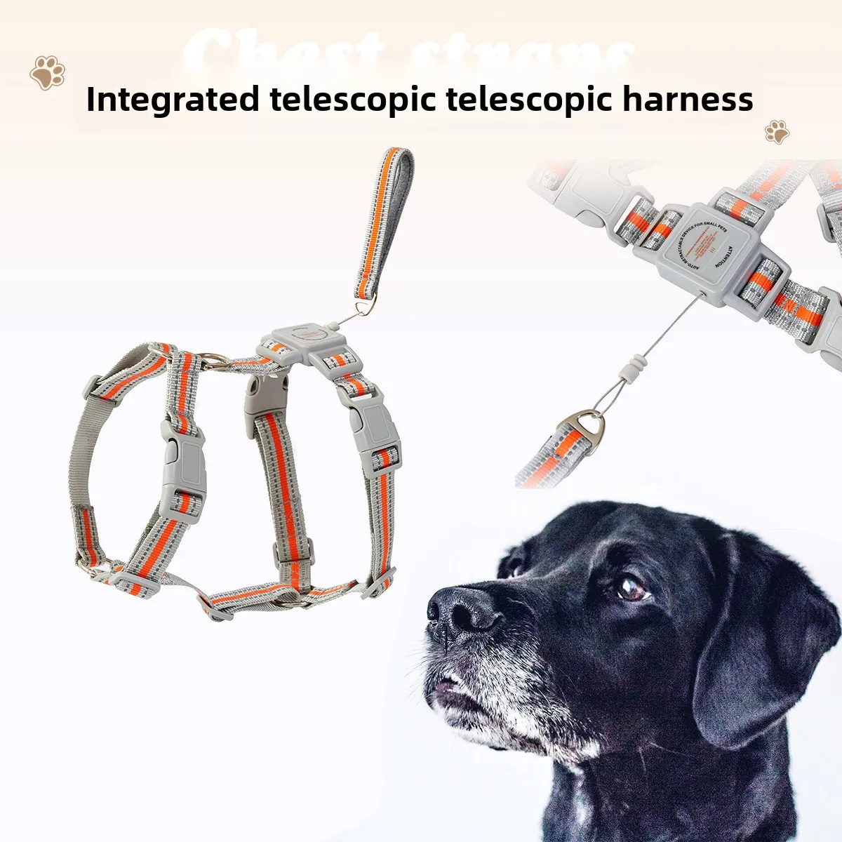 

Встроенный выдвижной поводок для домашних животных, нагрудный ремень, светоотражающая лямка, I-образный жилет, выдвижной поводок для собак