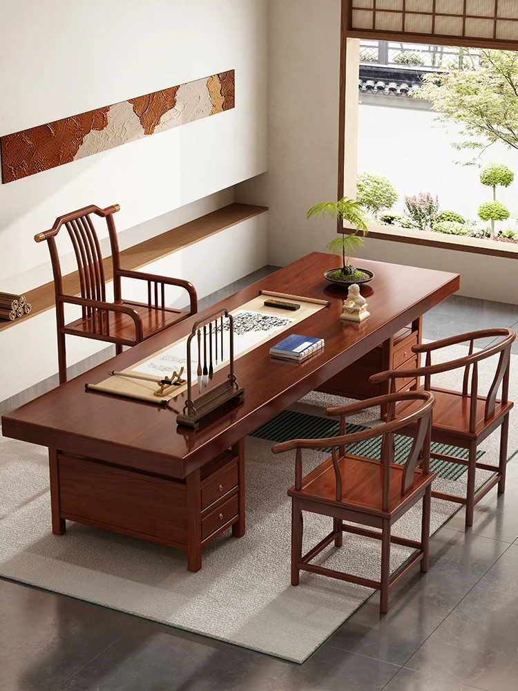 New Chinese solid wood large board desk for home use