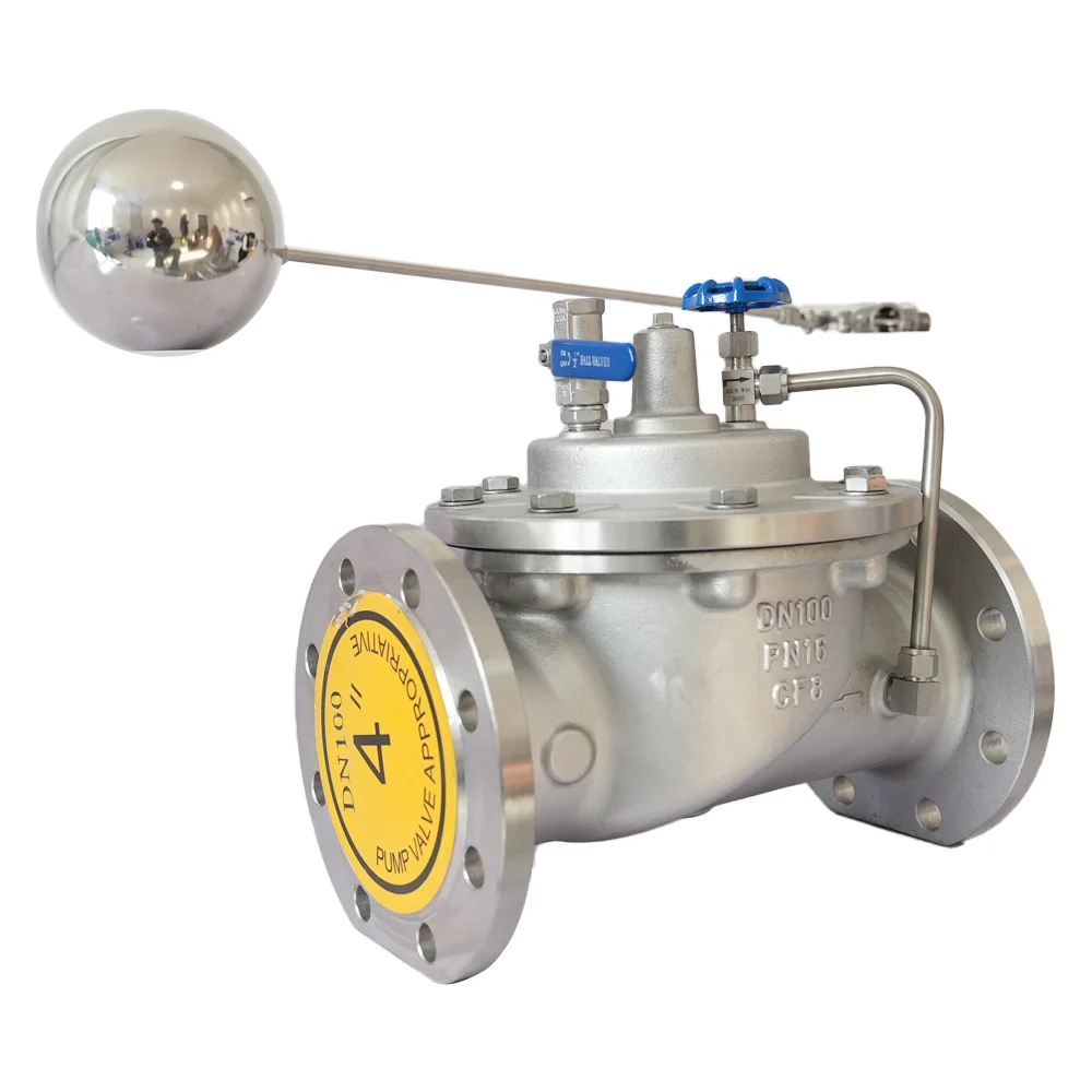 

Hot Sales 100X DN100 4\" Stainless Steel CF8M 304 316 Flange Control Valve Hydraulic Stop Factory Customized Water