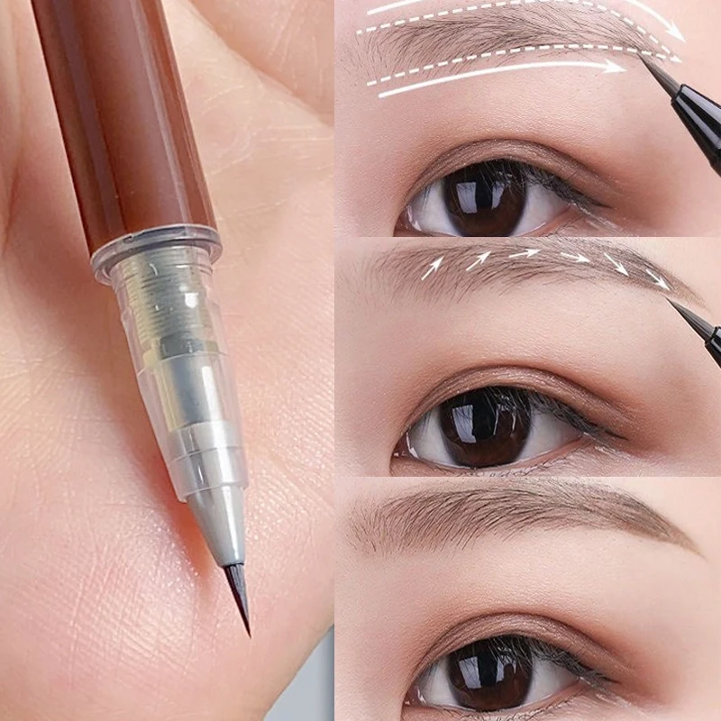 Ultra-fine Smooth Liquid Eyebrow Pencil Lasting Sweatproof Eyeliner Waterproof Outline Lying Silkworm Pen Eyes Makeup Cosmetic