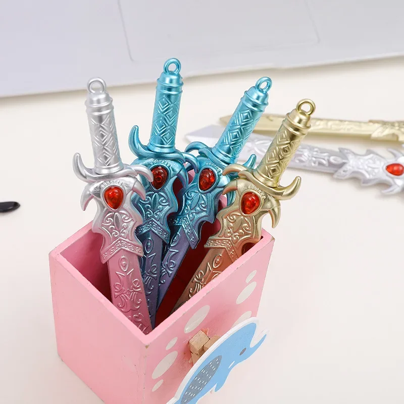 12Pcs Wholesale Student Cute Demon Sword Weapon Gender-neutral Pen, Creative Big Sword Hot-selling Stationery Pen