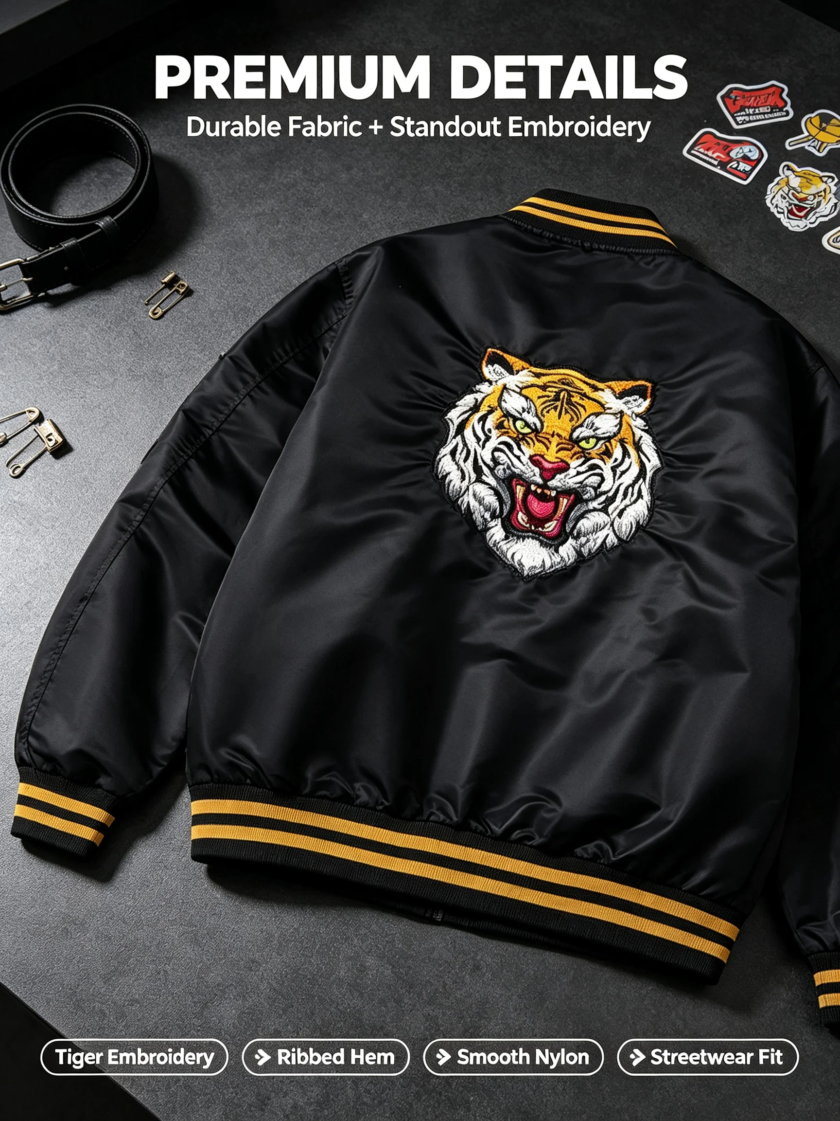 Hip Hop Harajuku Thickened Winter Jacket Men Head Embroidered Zipper Jackets Loose Bomber Jacket Couples Casual Baseball Coats