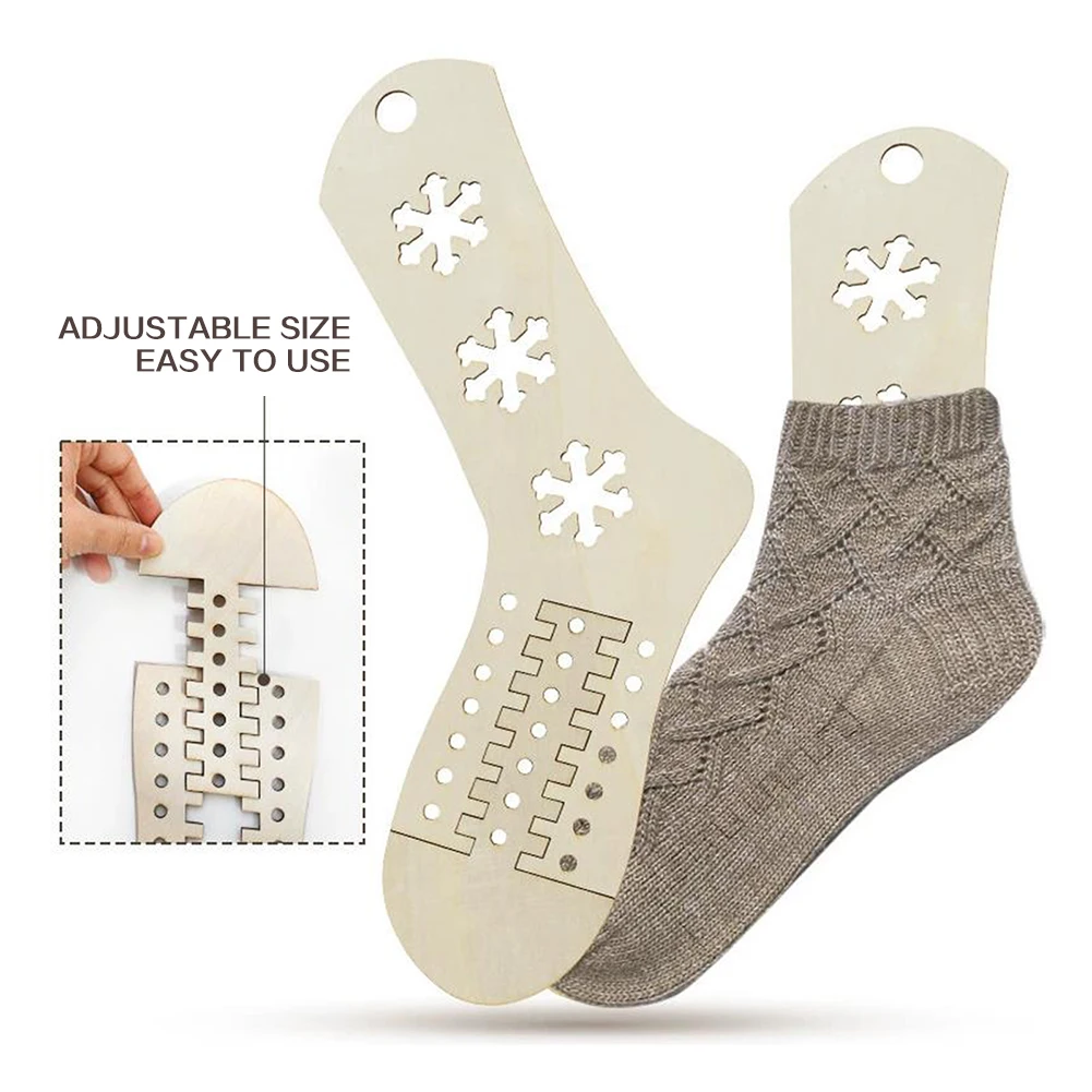 2pcs Sock Blockers,Lasers Cut Sock Blockers Template,DIY Knitting Sock Display Stand For Hand-Made Socks,For Knitters Beginners