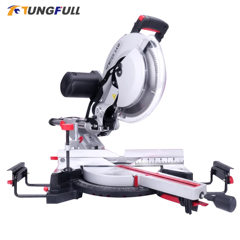 8 Inch Pull Rod Miter Saw Aluminum Cutting Machine 45 Degree Laser Positioning Miter Saw Circular Sawing Machine Electric Saw