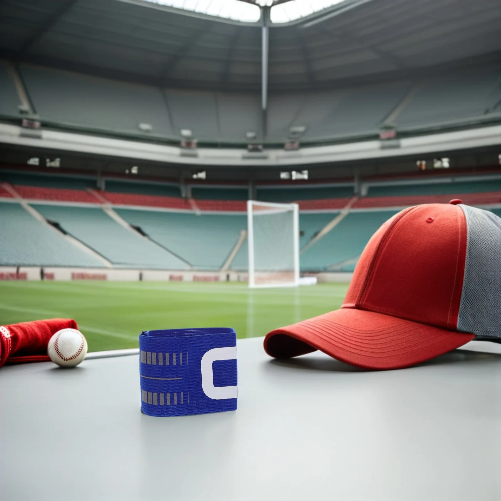 Adjustable Elastic Football Soccer Captain Armband Lightweight Breathable Sports Leader Band for Adults Captain's Armband