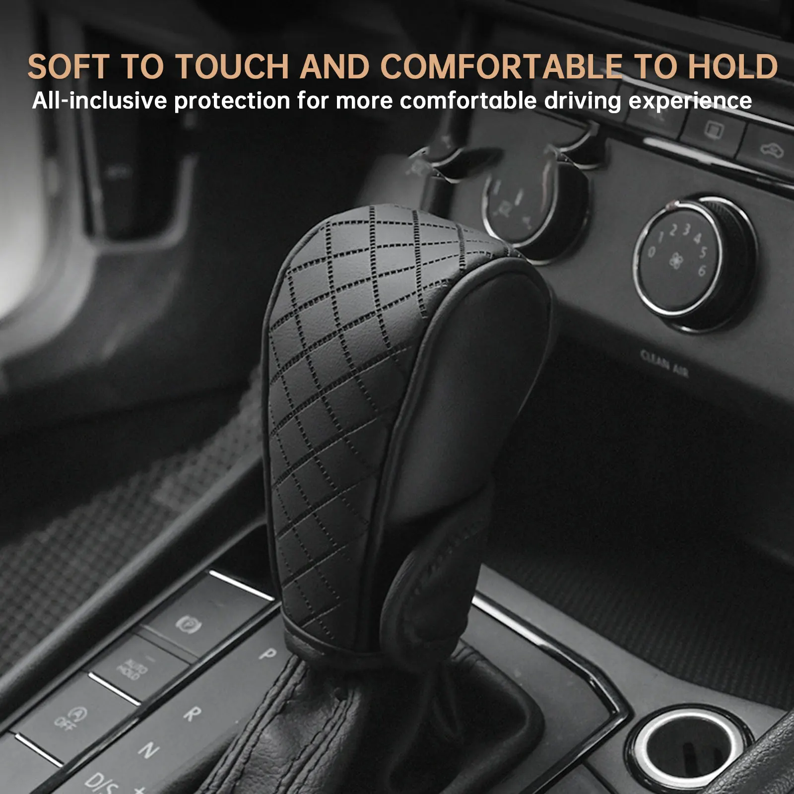 

Car Shift Handle Cover Leather Universal Non-Slip Wear-resistant Shift Knob Decor Protective Interior Accessories