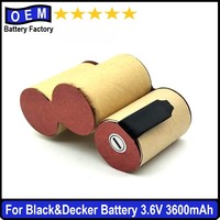 4/5SC 3600mAh for Black Decker 3.6V Ni MH Battery Pack CD KC 9036 KC 9039 KC9036 KC9039 for Self-installation