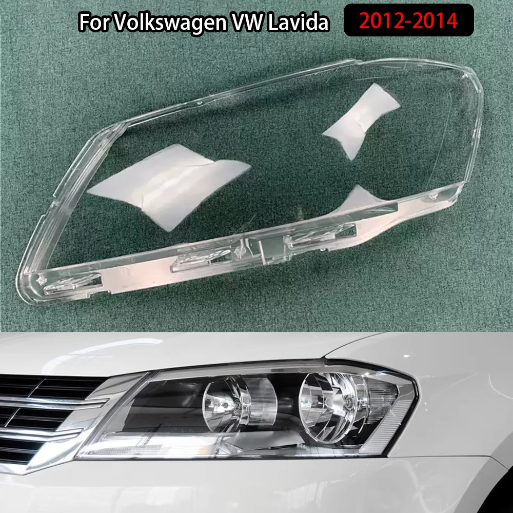 For Volkswagen VW Lavida 2012-2014 Headlight Cover Transparent Mask Headlamp Lamp Shell Replace Original Lampshade Plexiglass