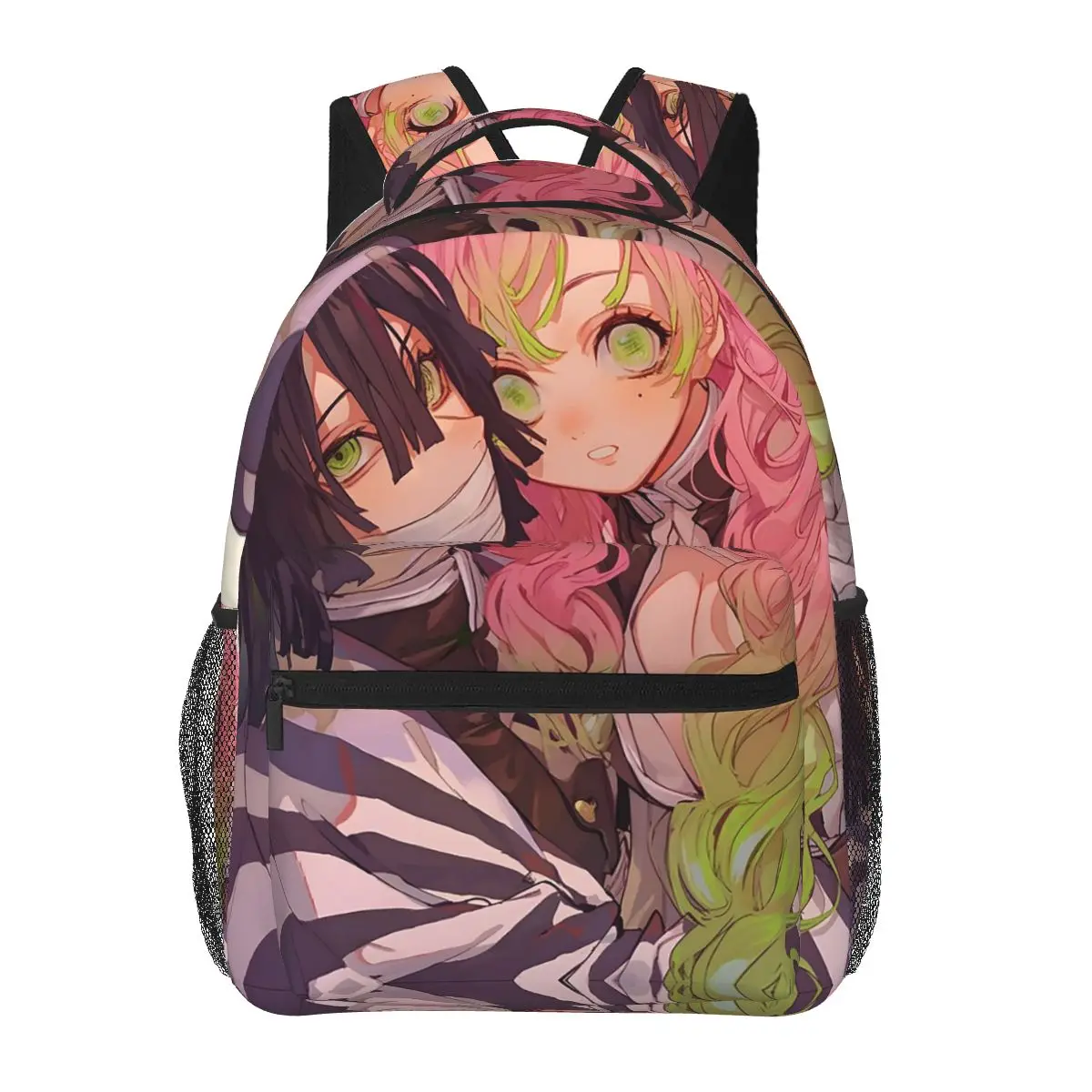 Mitsuri kanroji e iguro obanai mochilas meninos meninas bookbag crianças sacos de escola dos desenhos animados portátil bolsa de ombro