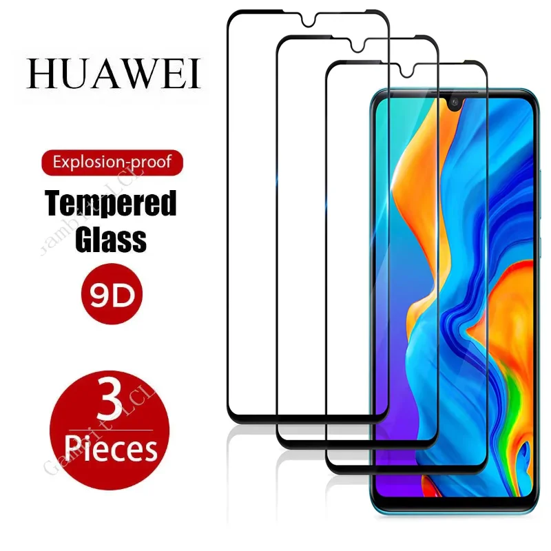 Закаленное стекло для Huawei P30 P20 Pro P40 Lite E P10, защитная пленка для экрана Honor 8, 9 S, 9X, 9A, 9C, 8X, 10, 20, 30, защитное стекло, 3 шт.