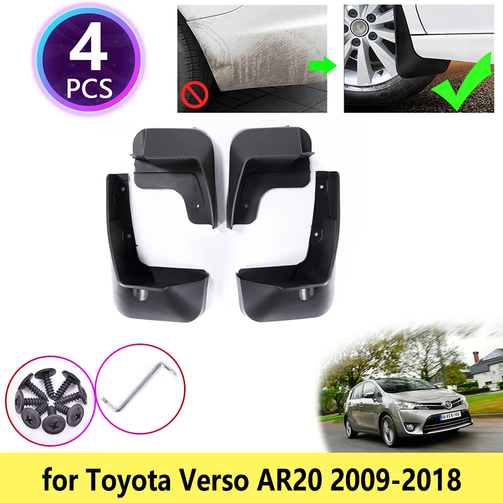 Car Mud Flaps For Toyota Verso AR20 2009~2018 Mudflaps Splash Guards Mud Flap Mudguards Fender Accessories 2010 2011 2012 2013