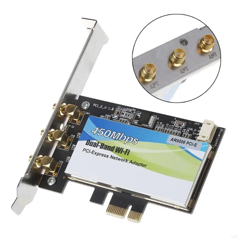N84B PCI-E 2.4G+5G 듀얼 밴드 WiFi 300/450m PCI-EXPRESS WLAN 카드 용 INTEL6300 AR5008