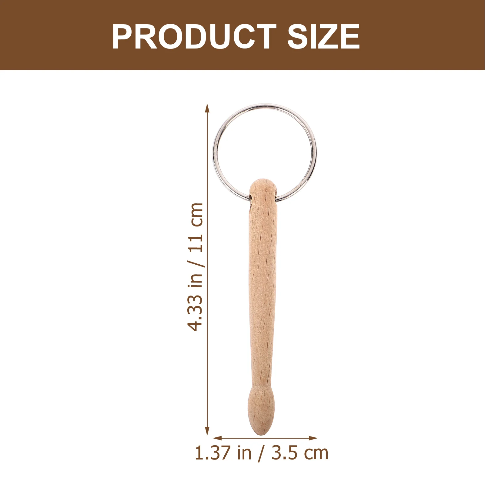 Drumstick Keychain Decor Decoration Unique Ring Mini Bag Pendant Beech Hanging Ornament