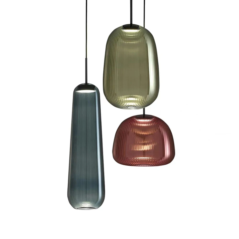 Veelkleurige Glas Hanglampen Slaapkamer Eetkamer Loft Armatuur Schorsing Snoep Nachtkastje Cafe Lampen Home Decor Hang Lamp