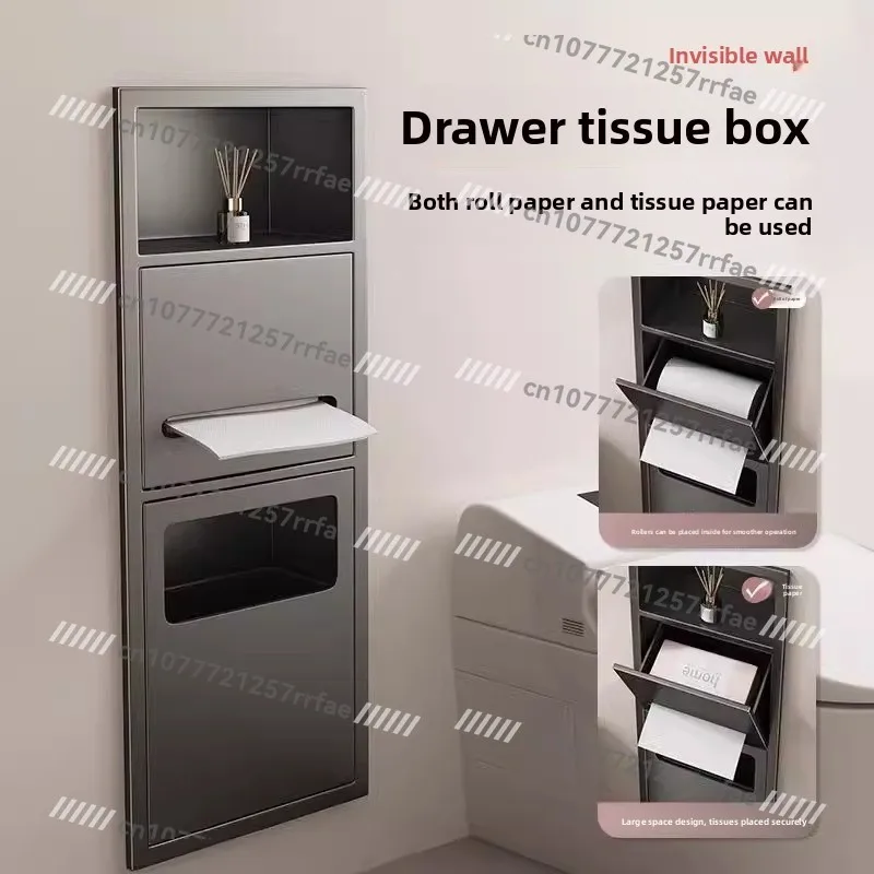 Toilet niche stainless steel niche shelf toilet trash can