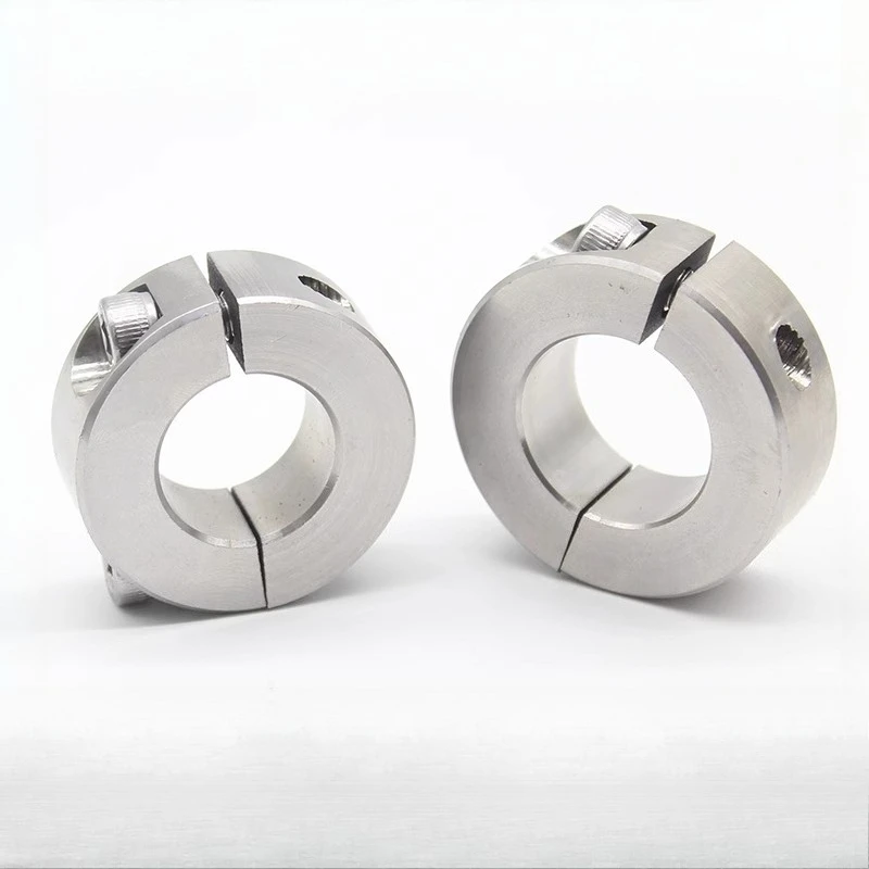 304 Aluminum alloy fixed lock limit ring dual separation independent optical axis collar ring, diameter 6-75 mm, with screws