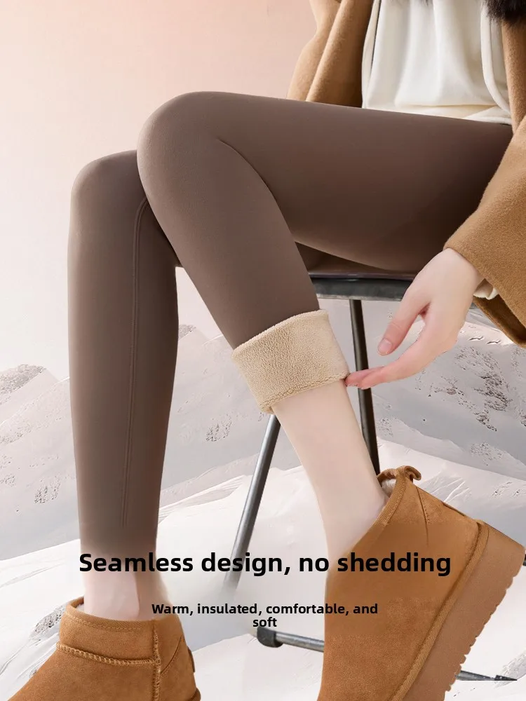 Pantalones de yoga Thiened Fce de cintura alta, diseño de piel de arca, cómodos y agradables para la piel, pantalones cálidos de invierno para mujer