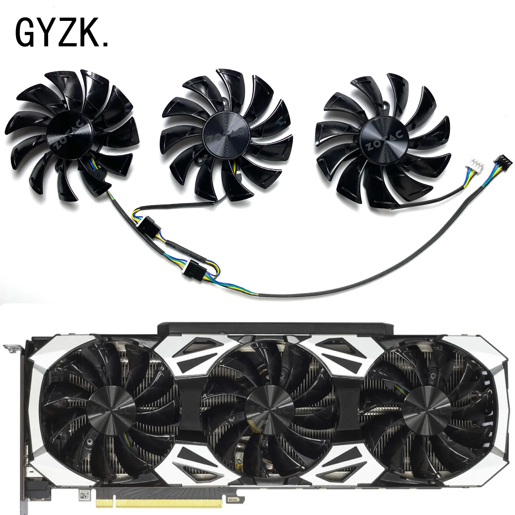 New For ZOTAC GeForce RTX2060 2060S 2070 2070S  2080 2080ti 2080 SUPER 8GB Extreme Plus OC Graphics Card Replacement Fan GA92S2U