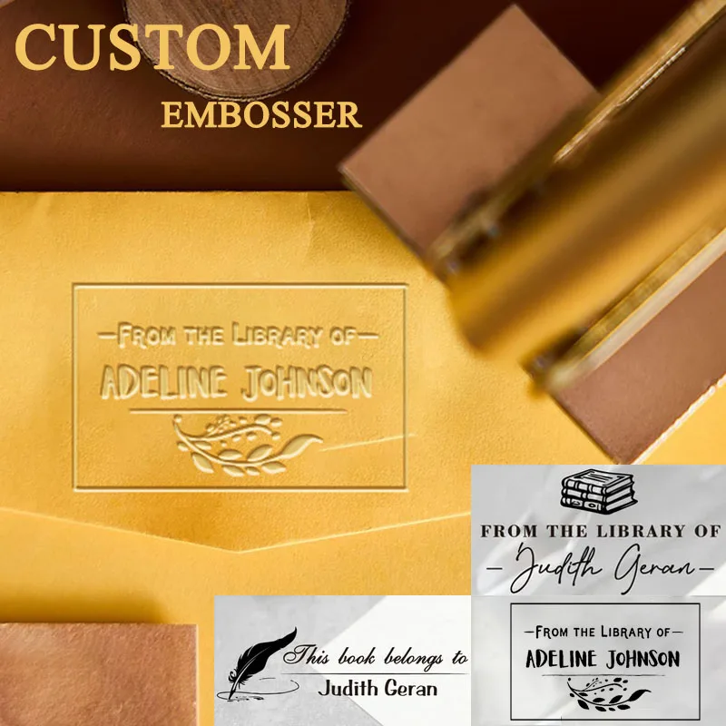 

Logo Custom Embosser/Clips Hand-Held Embossing Stamp Handwritting signature Stamps for DIY Wedding Envelope Business Card Decor
