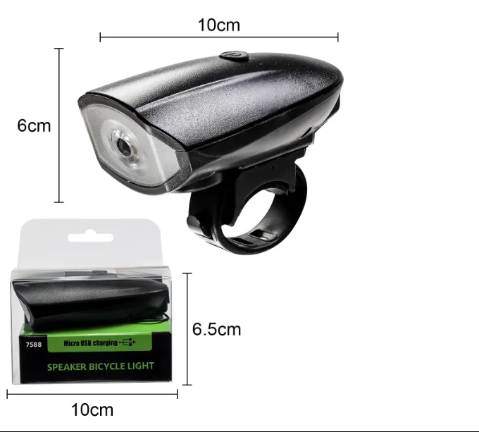 

Rechargeable Bicycle Headlight Night Riding Torch with Electronic Horn Cycling Accessories Equipment for Safe Pedaling