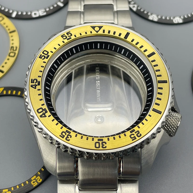 38mm*31.5mm SKX007 Steel Watch Bezel Insert Fits SKX007 SKX009 SRPD Turtle Tuna Watch Case NH36 NH35 Movement Watch Parts