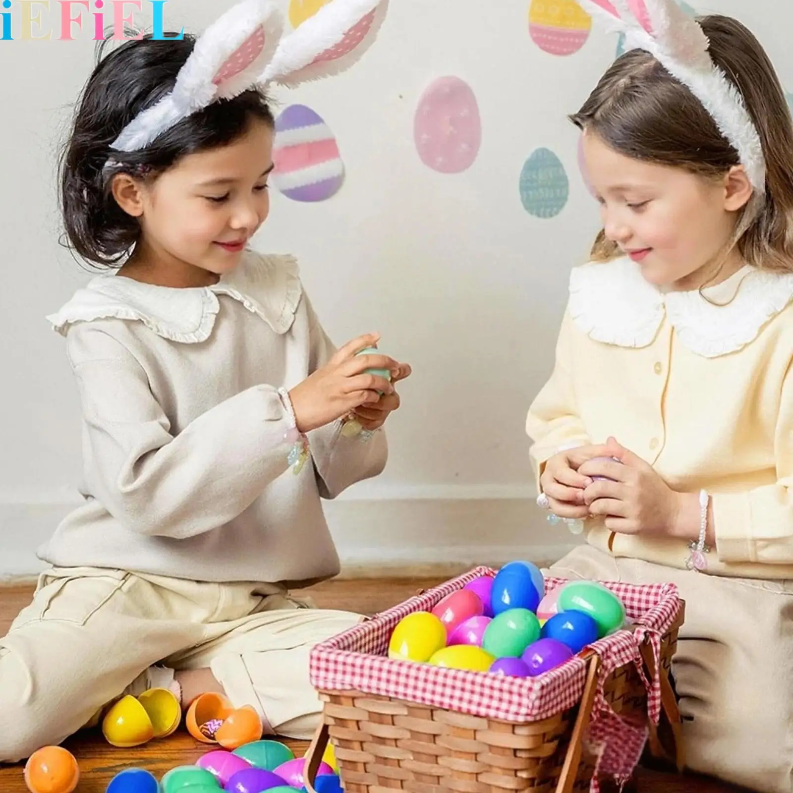 

50Pcs Easter Eggs Colorful Bright Assorted Colors Plastic Easter Eggs Perfect for Easter Egg Hunt Celebration