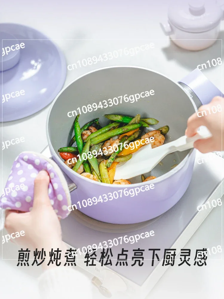 Naughty Pot 20cm Soup Pot Non-Stick Pot Household Small Binaural Stew