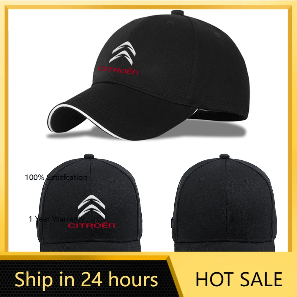 

2026 Hot Car Sticker Fashion Embroidery Baseball Hat Car Trucker Outdoor Sport Running Adjustable Baseball Cap For Citroen C1 C2