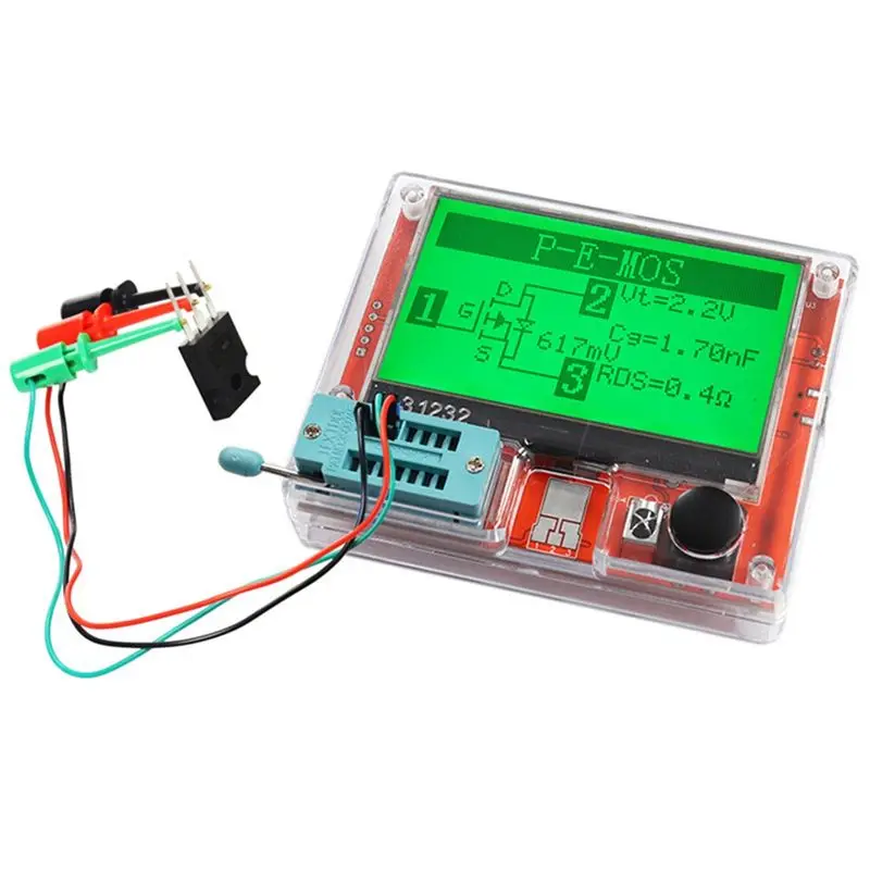 ABRN-Multifunctional Transistor Tester Kit TFT Diode Triode Capacitance Meter LCR ESR NPN PNP MOSFET LCR-T7 T1 T4