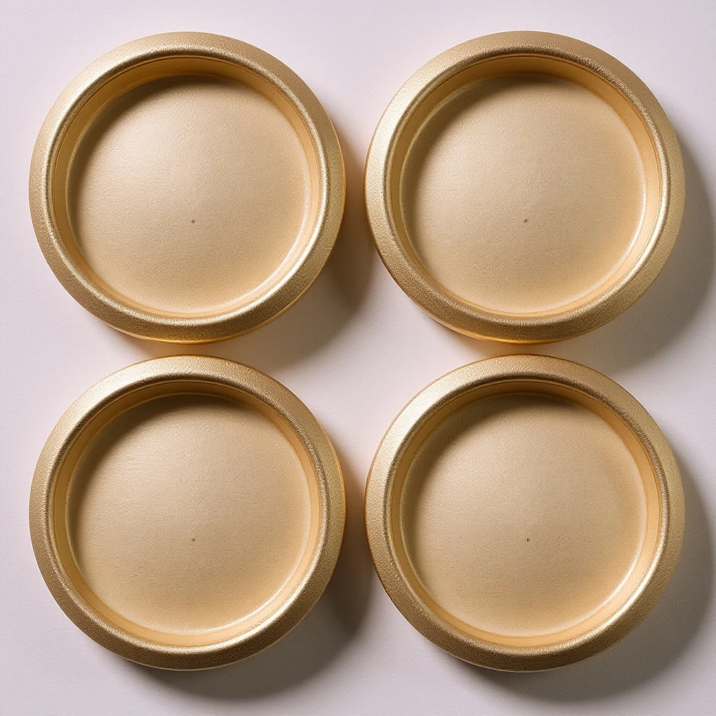 

4Pcs Simple Mini Candlesticks Heat Resistant Metal Cups for DIY Candles Desktop Home Decor Party Accessories