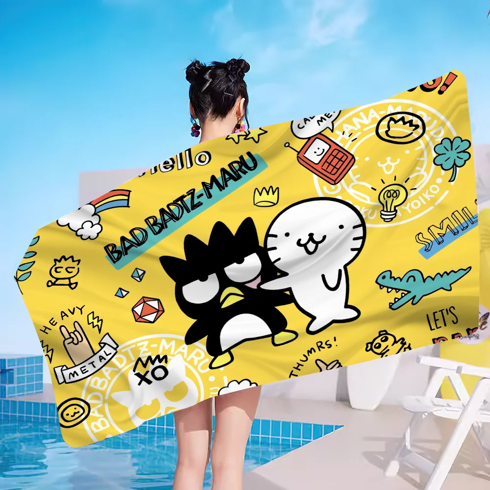 MINISO Sanrio Bad Badtz Maru Towel Cotton Portable Beach Gym Swimming Home Use