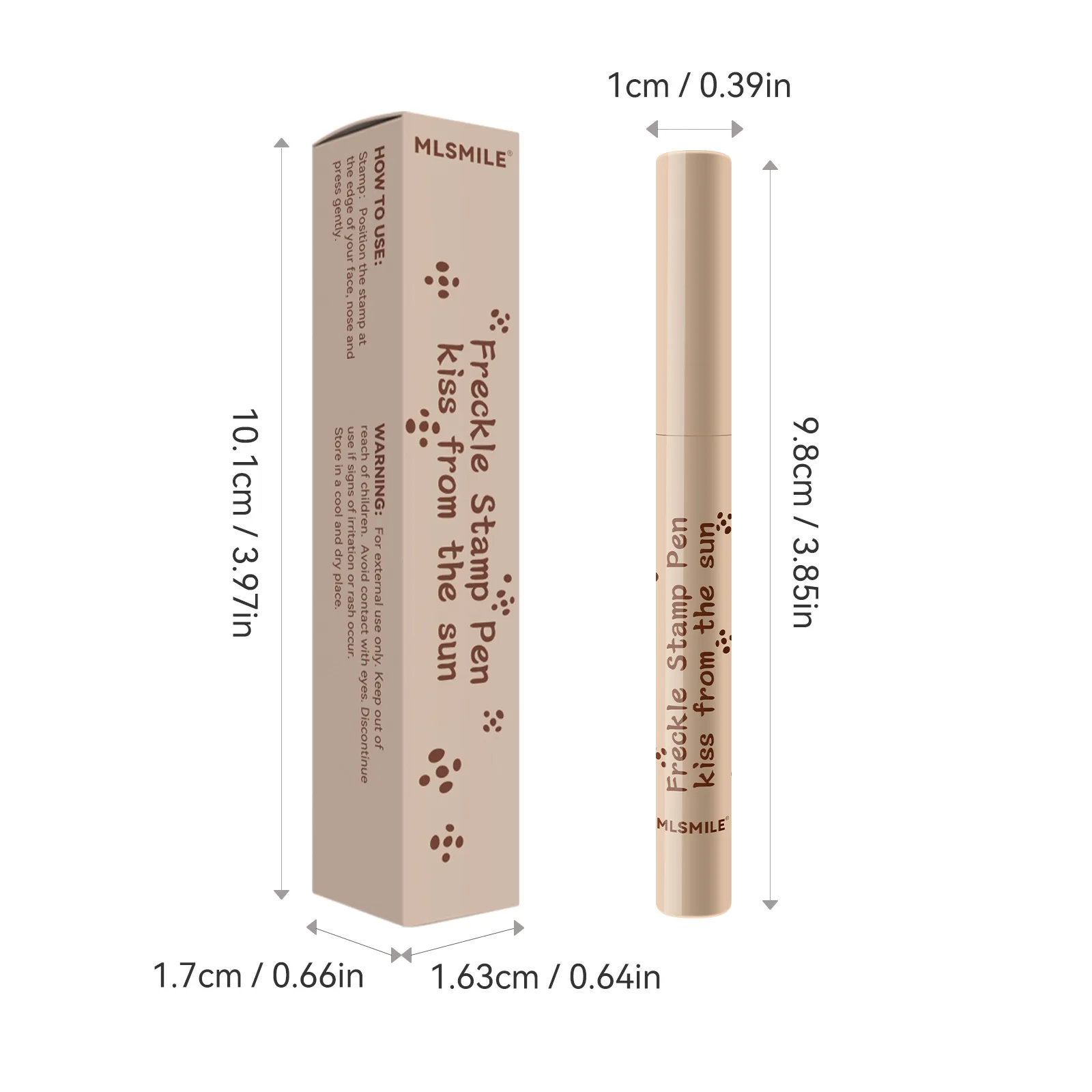 Waterproof Freckle Pen Natural Lifelike Fake Freckles Pen for Lasting Look Dot Spot Pen Makeup for Women Makep Light/Dark Brown