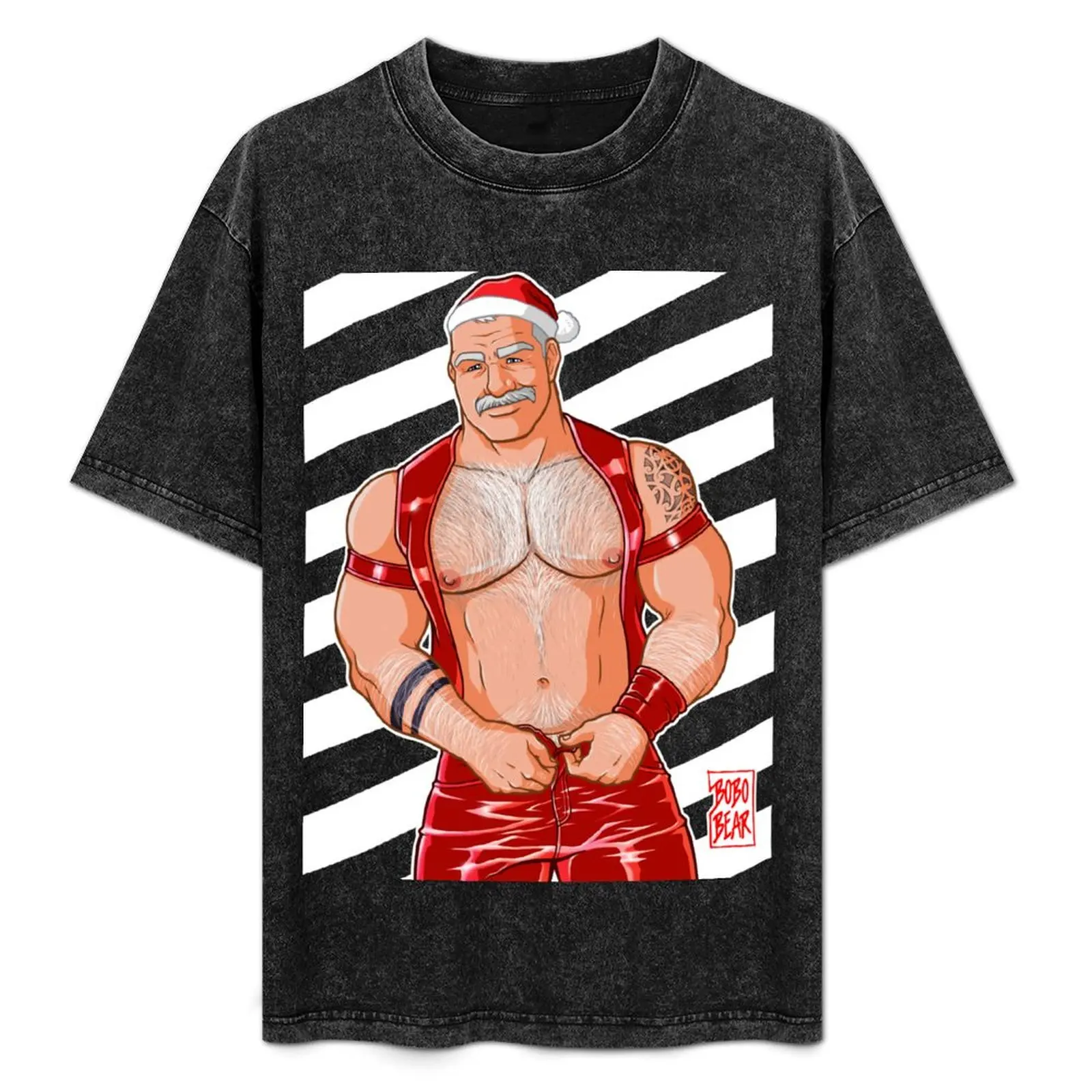 

DADDY LIKES LEATHER - XMAS EDITION T-Shirt Basic Tee Shirt for Everyday Outfit