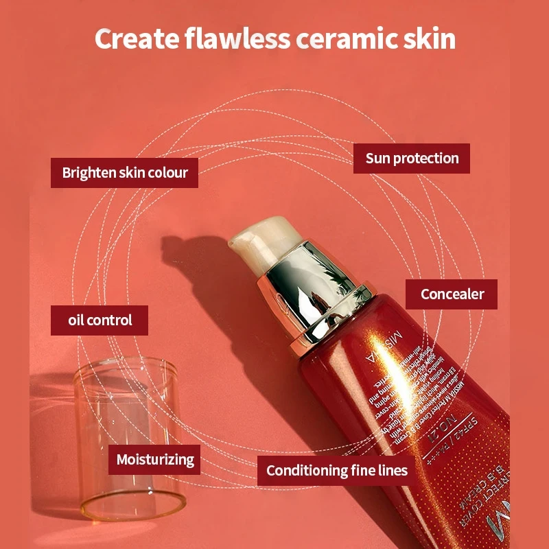 MISSHA M Perfect Cover Bb Cream 50ml Moisturizing Concealer Even Skin Tone and Lasting Makeup Korean Skincare BB Cream