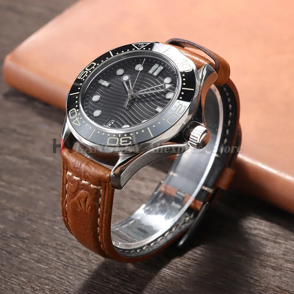 مجنون الحصان جلد طبيعي حزام (استيك) ساعة لأوميغا لبانيراي نحت الأعمال سوار 20 مللي متر 22 مللي متر 24 مللي متر 26 مللي متر الرجال النساء الأساور