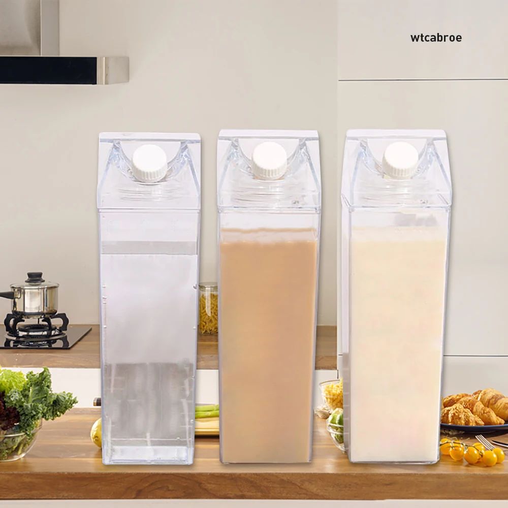 Kitchen Leakproof Creative Transparent Milk Water Bottle Drinkware Outdoor Climbing Tour Camping Children Men Milk Water Bottles