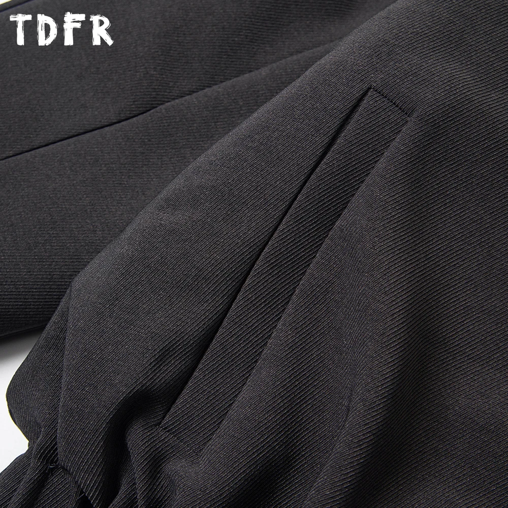 Jaqueta acolchoada de carga de cor sólida masculina bainha plissada inverno retro casual gola manga longa grosso outerwear homem