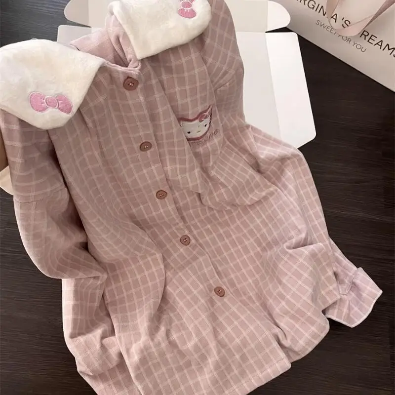 Meisje Loungewear set microvilli hello kitty kawaii Cartoon Student Casual herfst winter revers vest Homewear Pyjama nieuwe Hot