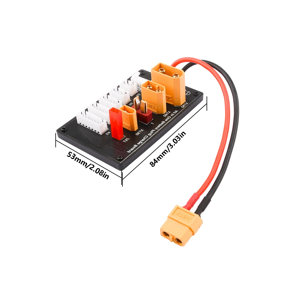 XT30 XT60 XT90 JST T Connector Lipo Battery Charger Board 2-6S Charging Board for Imax B6 B6C IDST Q6 Lite Balance Charger