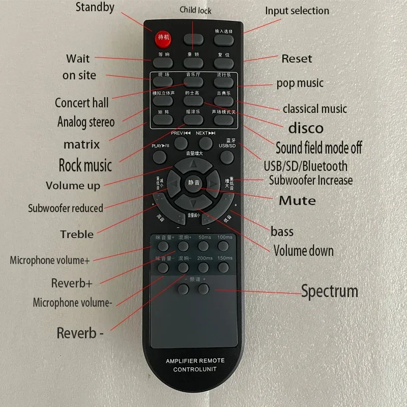 

650W Blueteeth Amplifier Audio 5.1 High Power Professional HIFI Karaoke Fever Digital 220V Home Theater System Amplifier