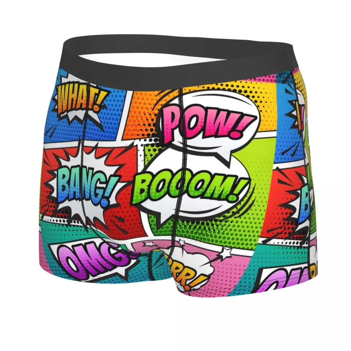 Pop Art Comic Book Panels Man's Boxer Briefs Comic Book Lover Highly Breathable Underwear Top Quality Print Shorts Gift Idea