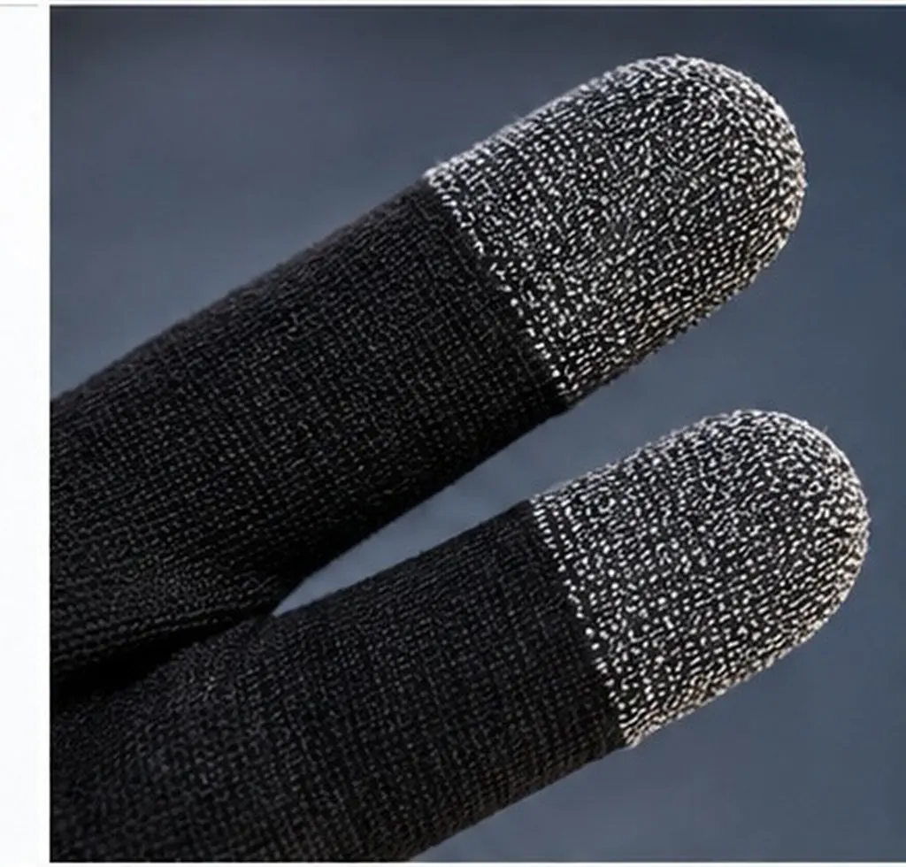 2Pair Touch Screen Gaming Gloves Carbon Fiber Heating Yarn Stretch Fabric Mobile Phone Game Gloves Breathable Refreshing