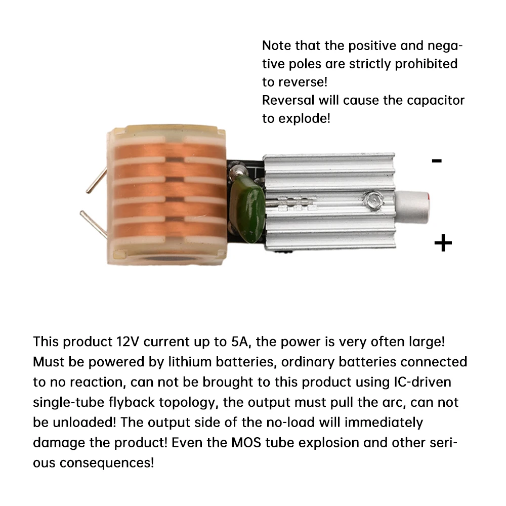 High Voltage Ignition Module 9 -15V Dc Power Supply High Voltage Boost Module Single Tube Driver Suitable For Industrial Diy