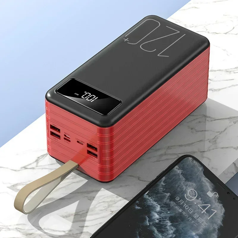 NONE 80000 mAh Power Bank 120 W Schnellladung Tragbares Ladegerät Externer Ersatzakku für IPhone Huawei Xiaomi Handy Powerbank 5