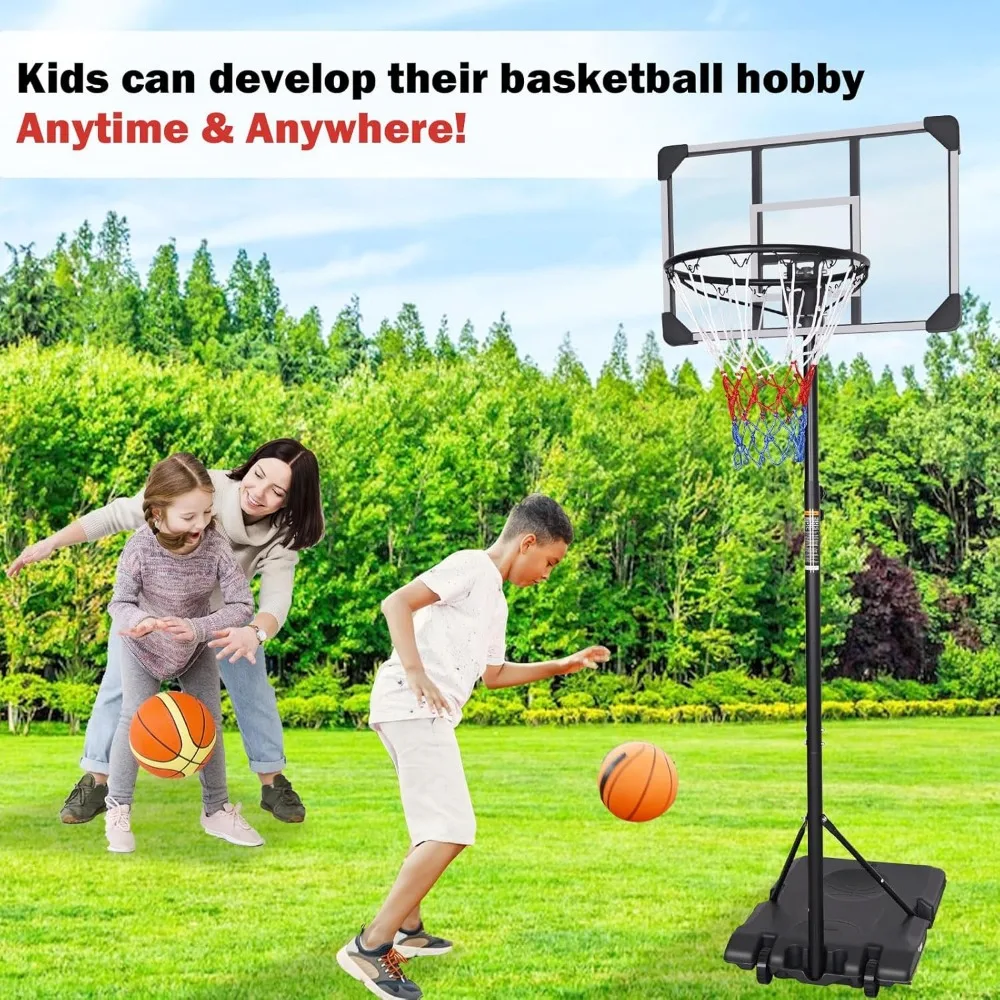 نظام كرة سلة بارتفاع قابل للتعديل للمراهقين والكبار، حافة 28 بوصة، مثالي للملاعب الخارجية والداخلية