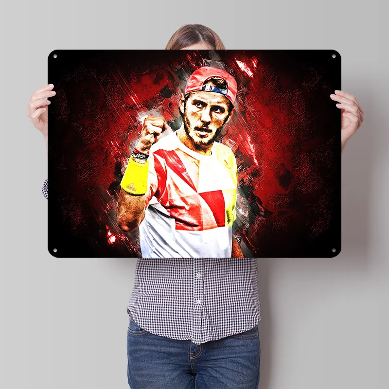 Lucas Pouille Poster Retro 3D Printed Metal Signs Customized Wall Hanging Gift for Setup Decorations Home Decor Room Wand Deko