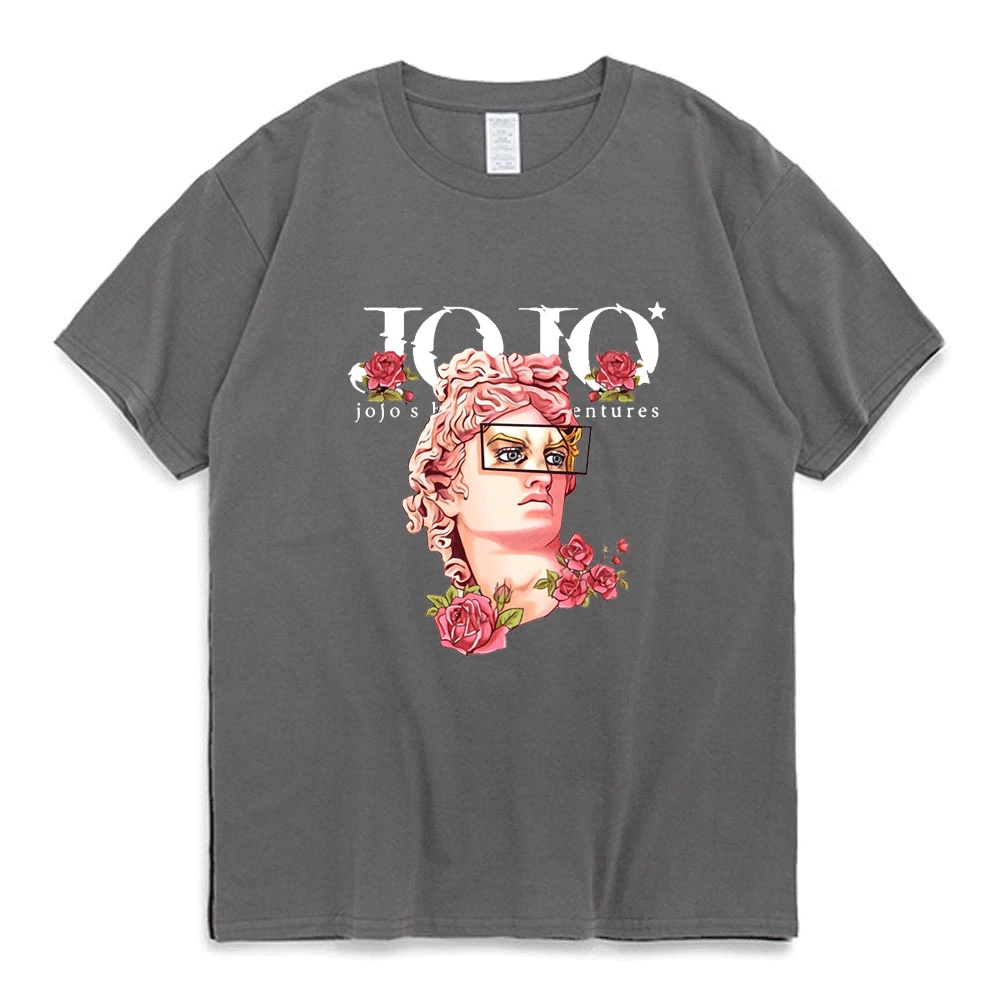 Japanese Jojo Bizarre Adventure Anime T Shirt Men Women Kawaii Jojo Graphic T-shirt Teens Manga Tee Shirt Short Sleeve Unisex