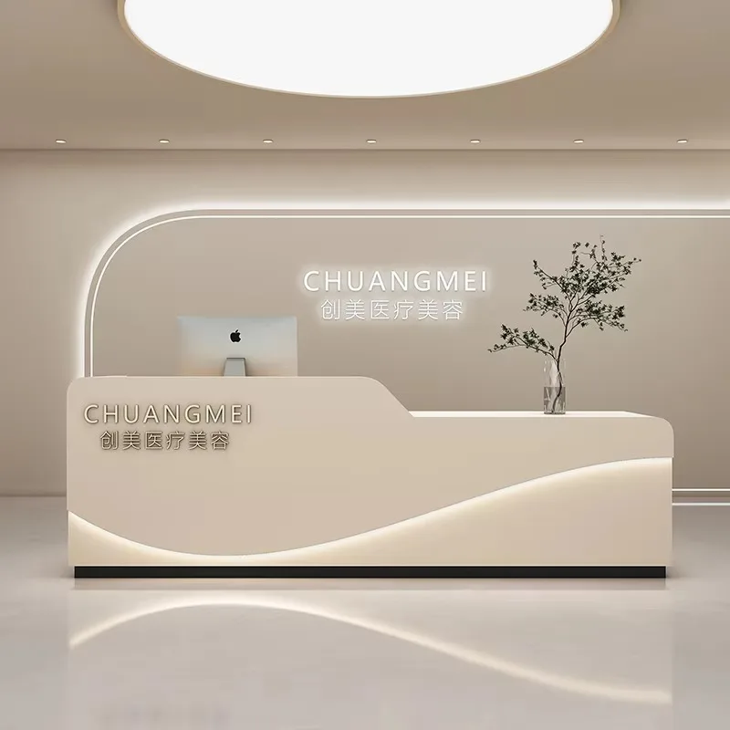 Reception Bank Advanced Desk Professional Cash Counter Customer Center Front Store Showcase Beauty Help Modern Cafe Hairdressing