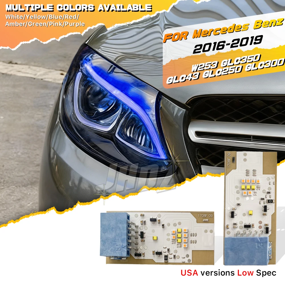 

Янтарная светодиодная плата DRL для Mercedes Benz W253 GLC Class GLC250 GLC220 GLC200 GLC300 Светодиодная фара дневного света A1179069500